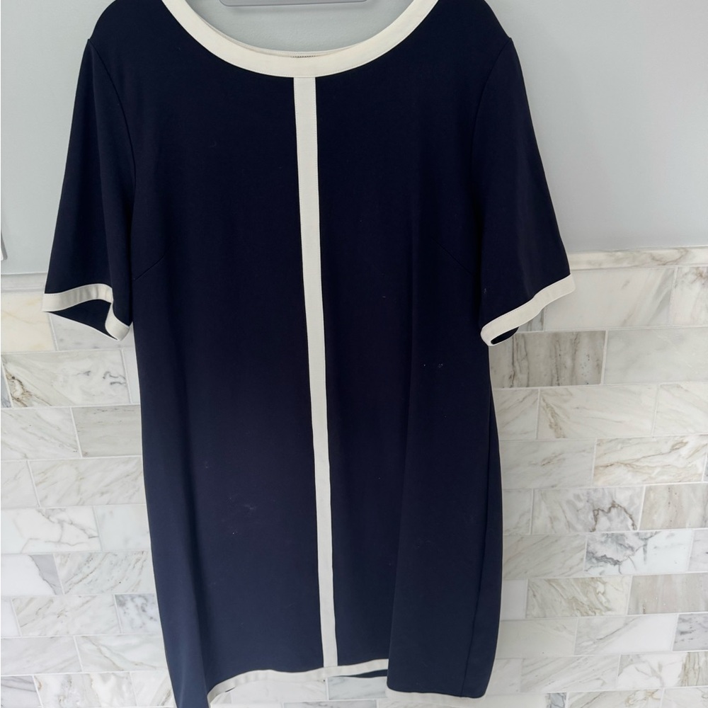 Jude Connally Navy and White Dress